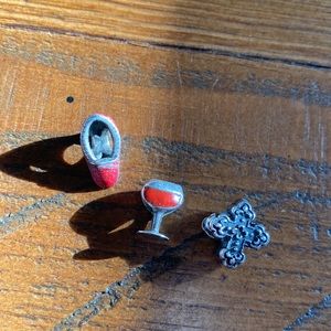 Three Non Pandora Bracelet Charms